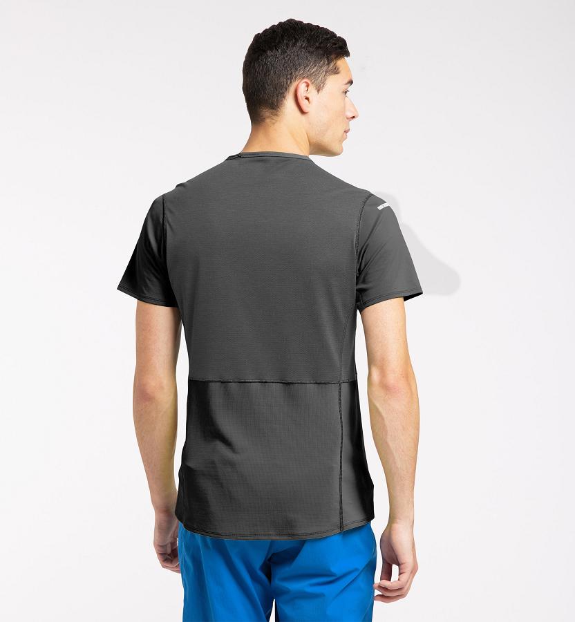 Haglöfs Mens L.I.M Crown T-Shirt Black New Zealand 64307LMJU